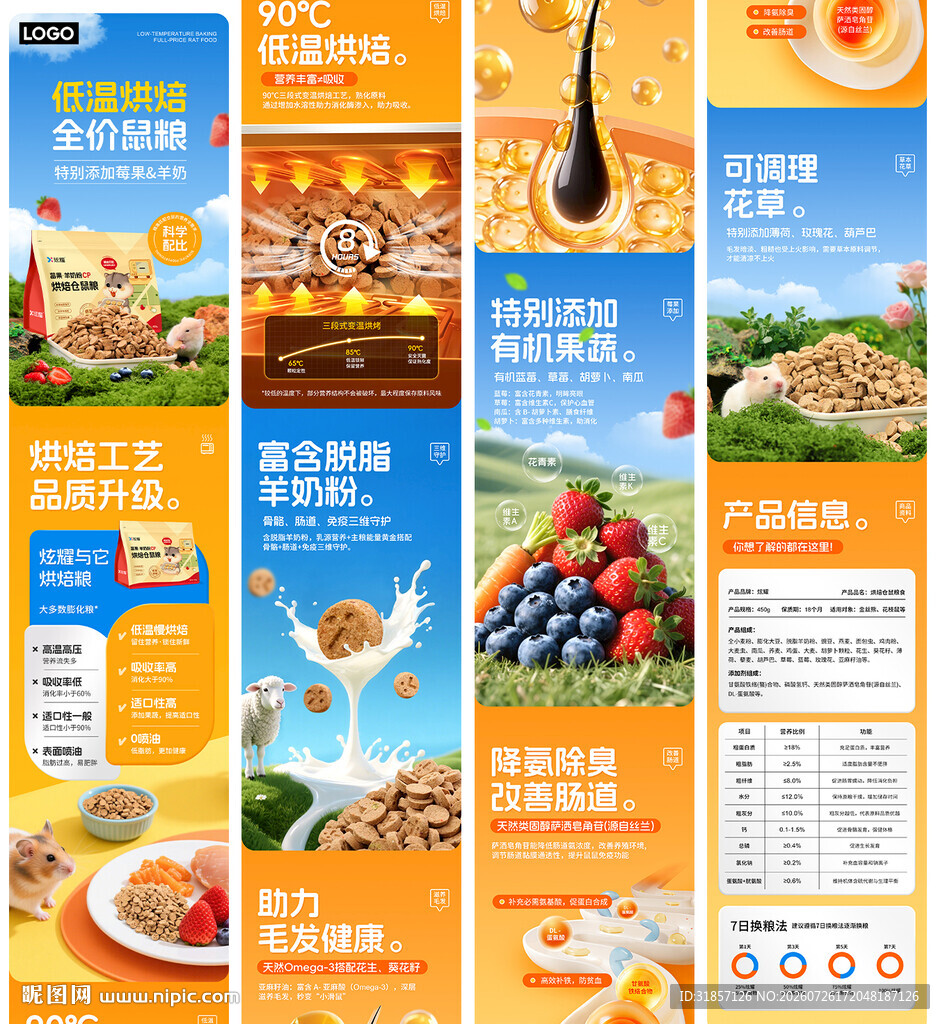 宠物粮猫粮狗粮仓鼠粮详情页设计