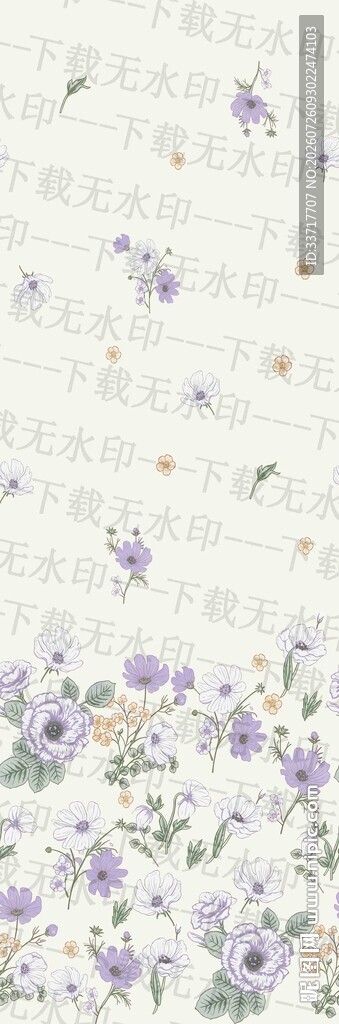 紫色花卉背景图