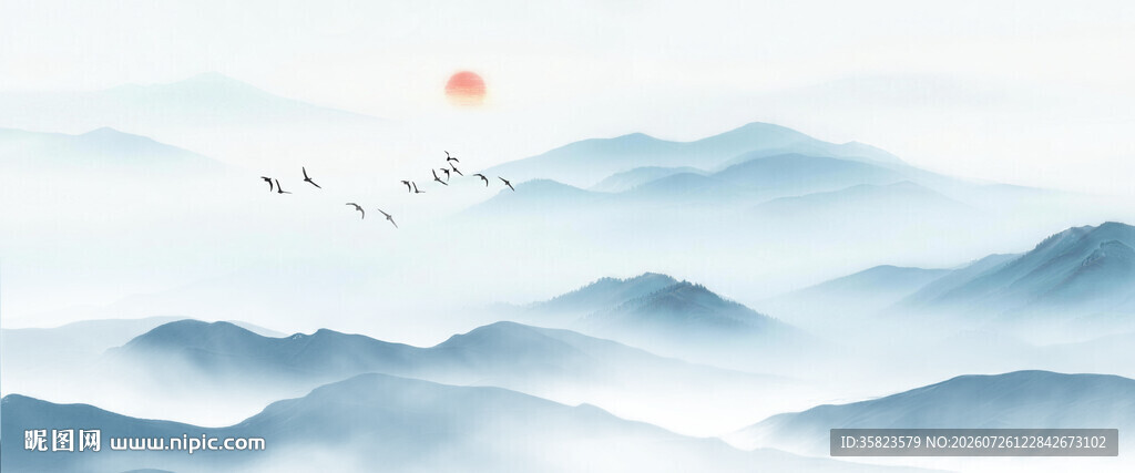 中国风水墨山水画