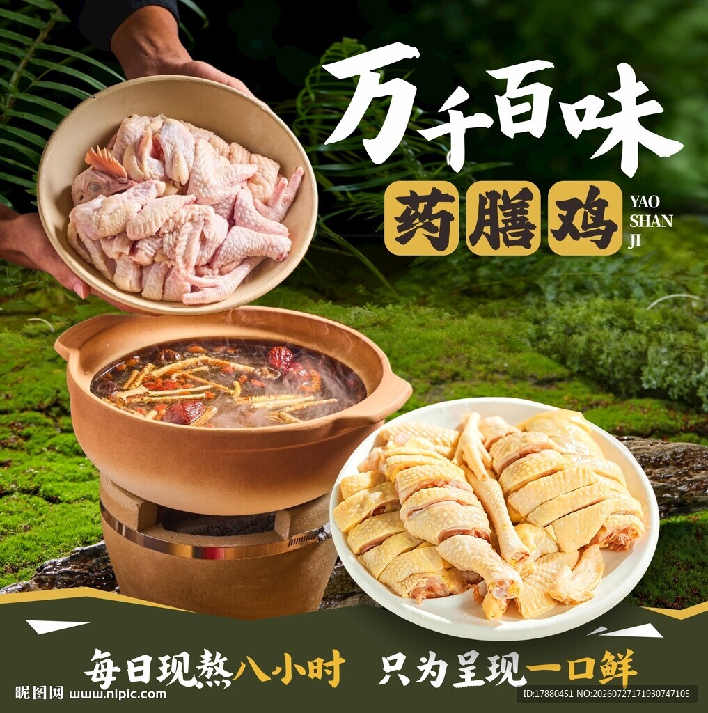 药膳鸡海报