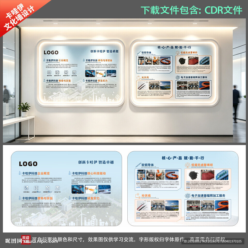 科技企业介绍双联文化墙