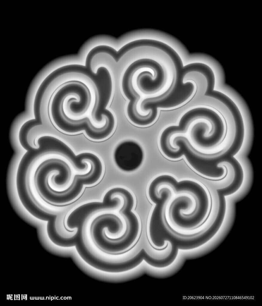 中式传统花纹金属装饰图案