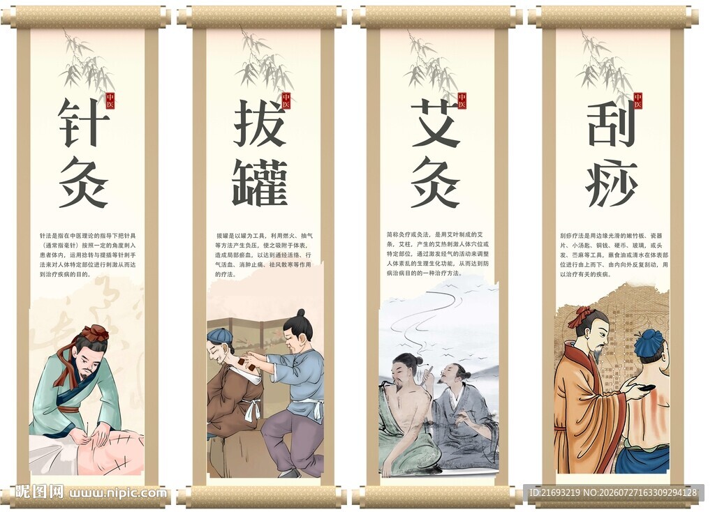 针灸刮痧挂画