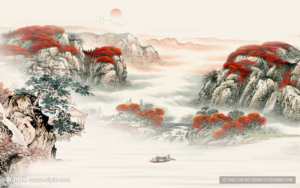 意境 现代极简山水 高清大图 