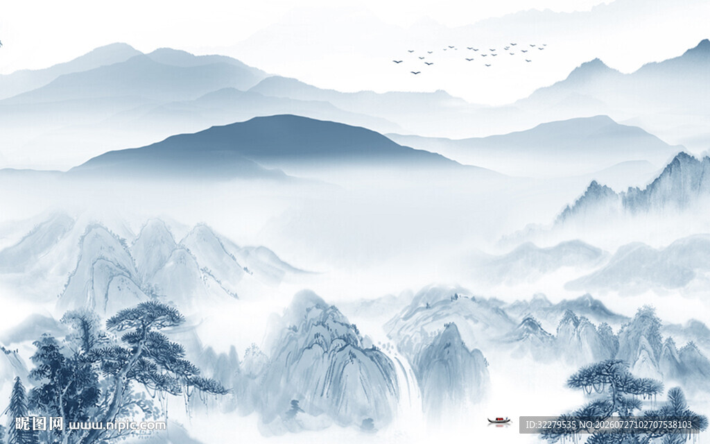 人气 清晰高端山水 新款大图 