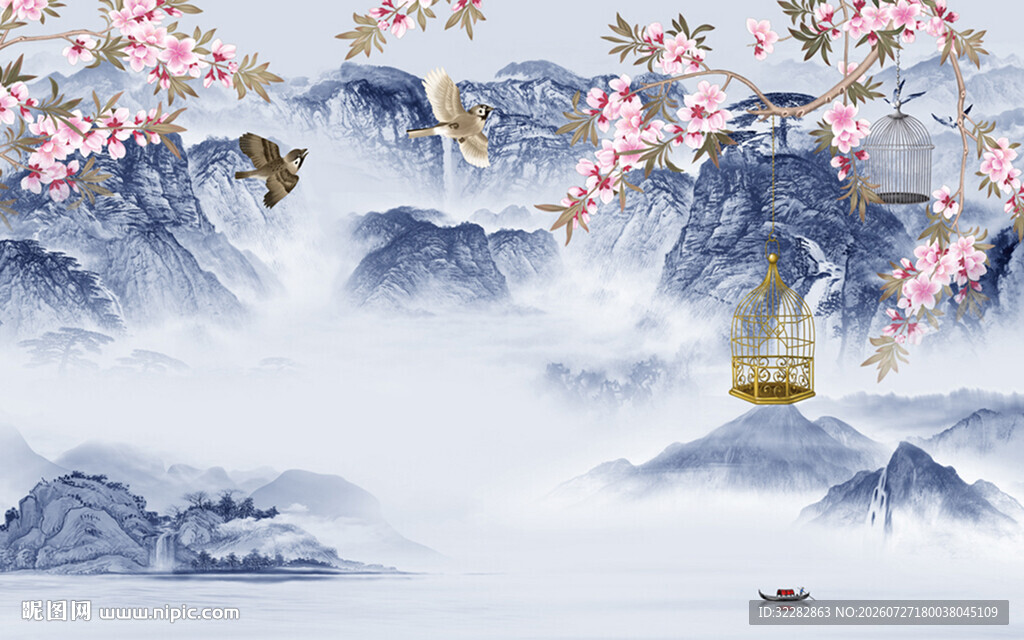 人气 中式高清山水 清晰大图 
