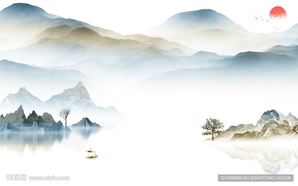极简 中式高清山水 清晰大图 