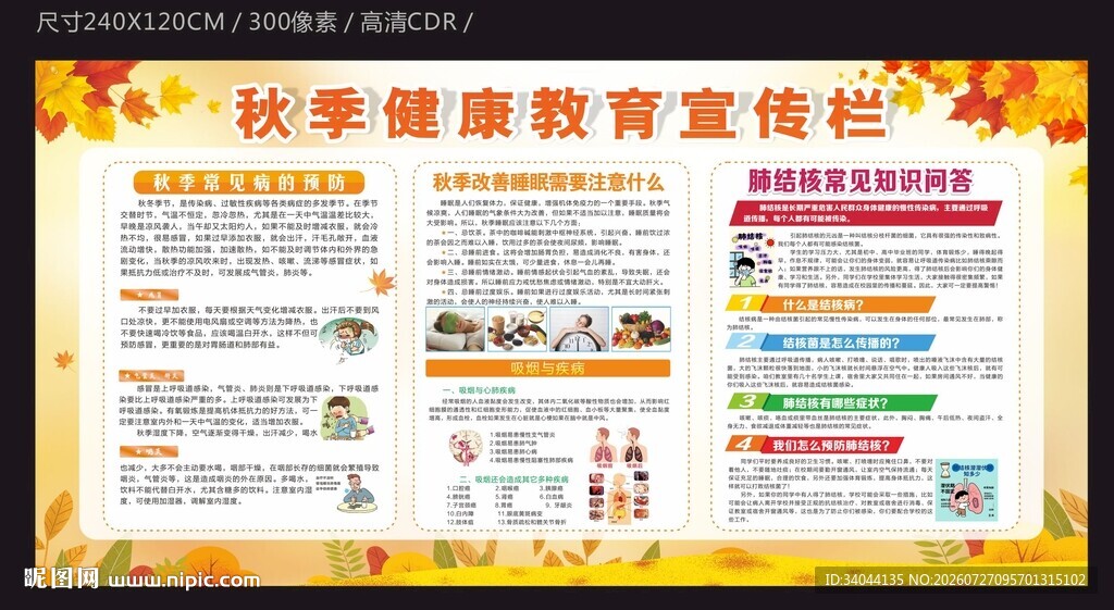 秋季健康教育宣传栏