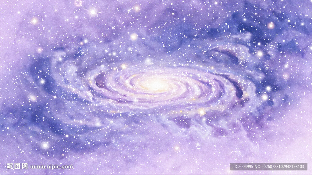 梦幻紫色旋涡星空星系