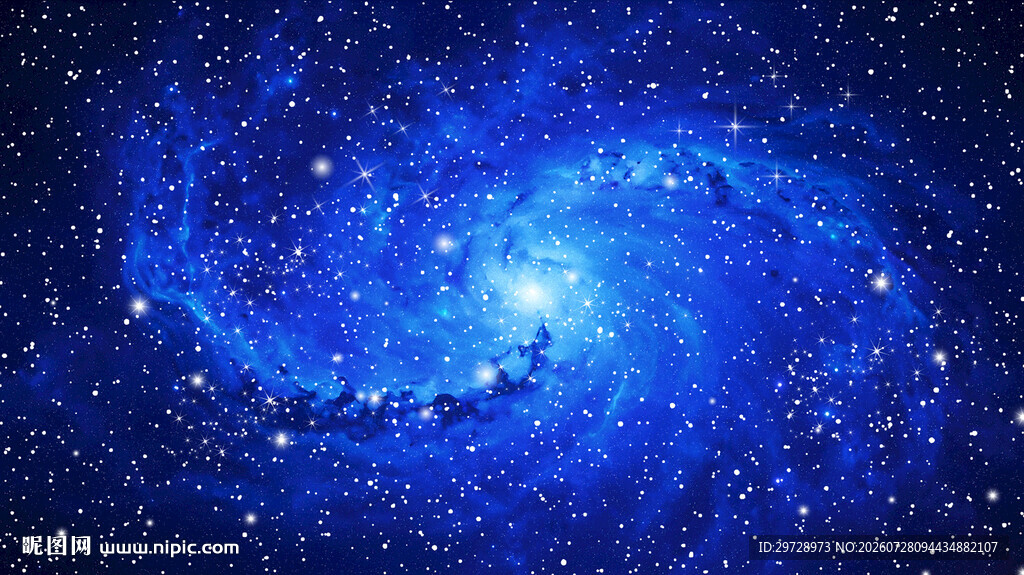 蓝色星空高清图