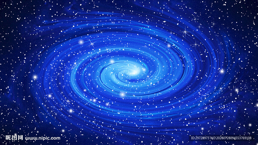 蓝色星空旋涡吊顶