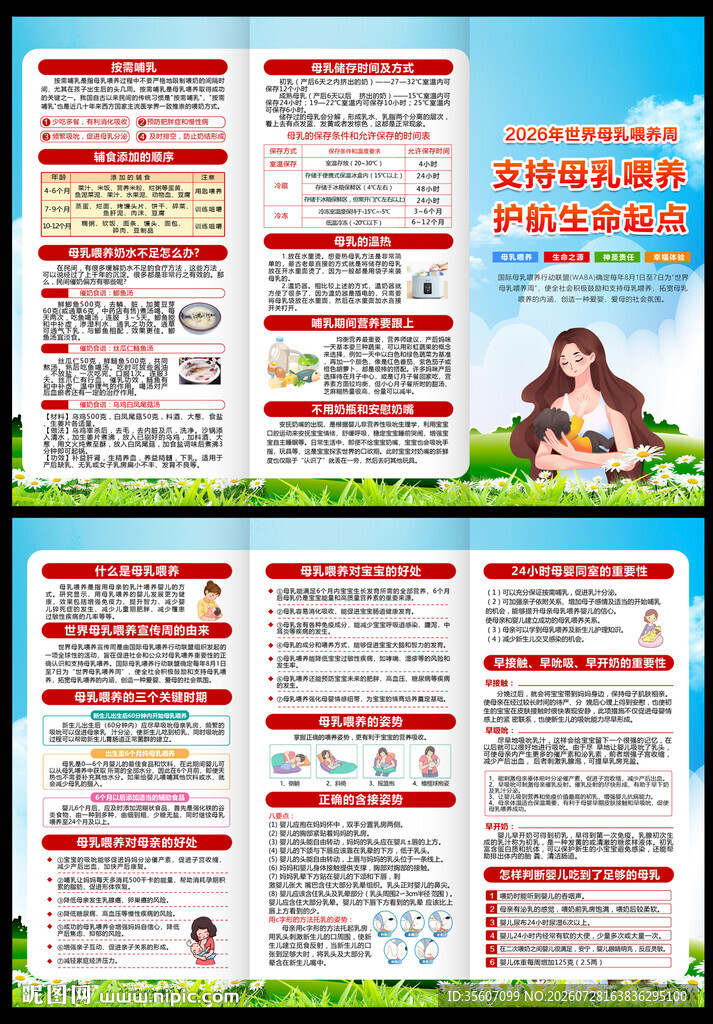 2026年世界母乳喂养周三折页