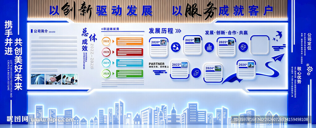 科技感企业文化墙