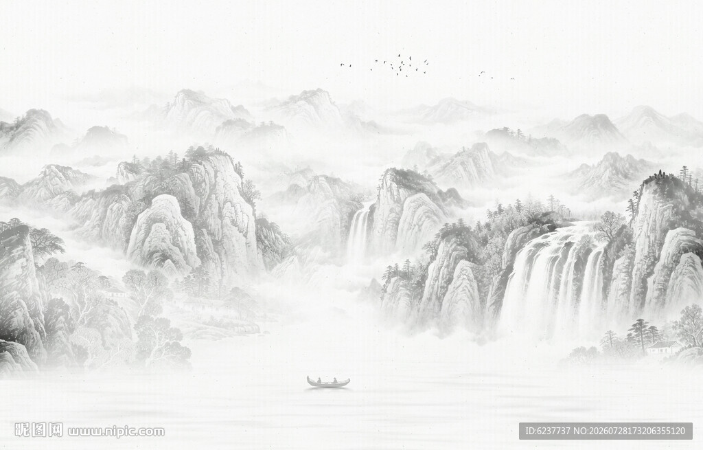 山水背景墙