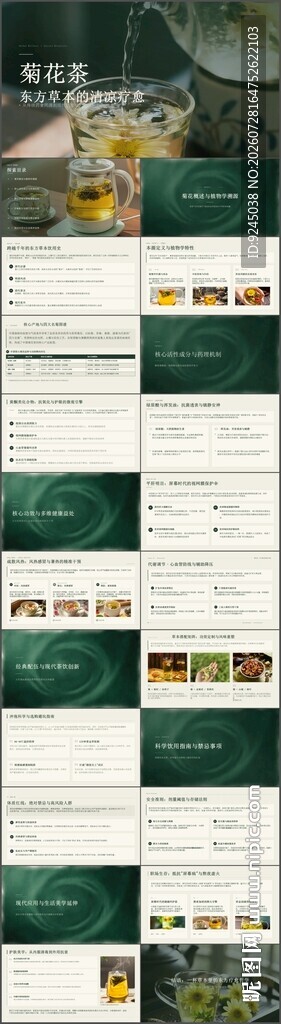 东方草本清凉疗愈菊花茶ppt