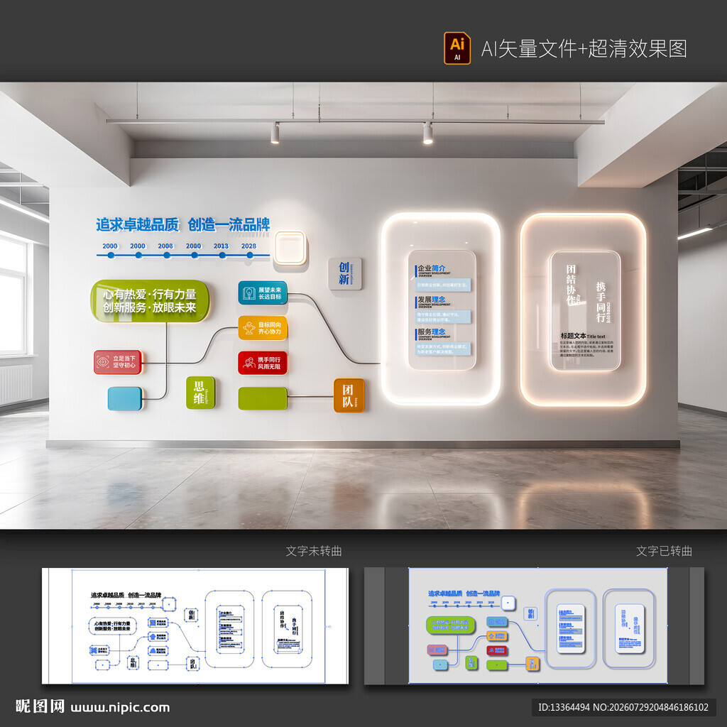 科技风企业文化墙设计方案