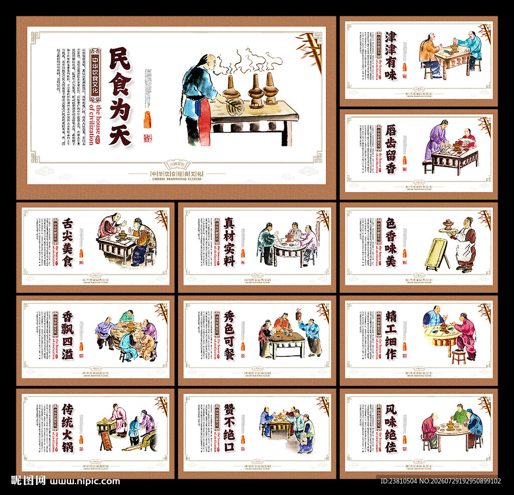 火锅展板