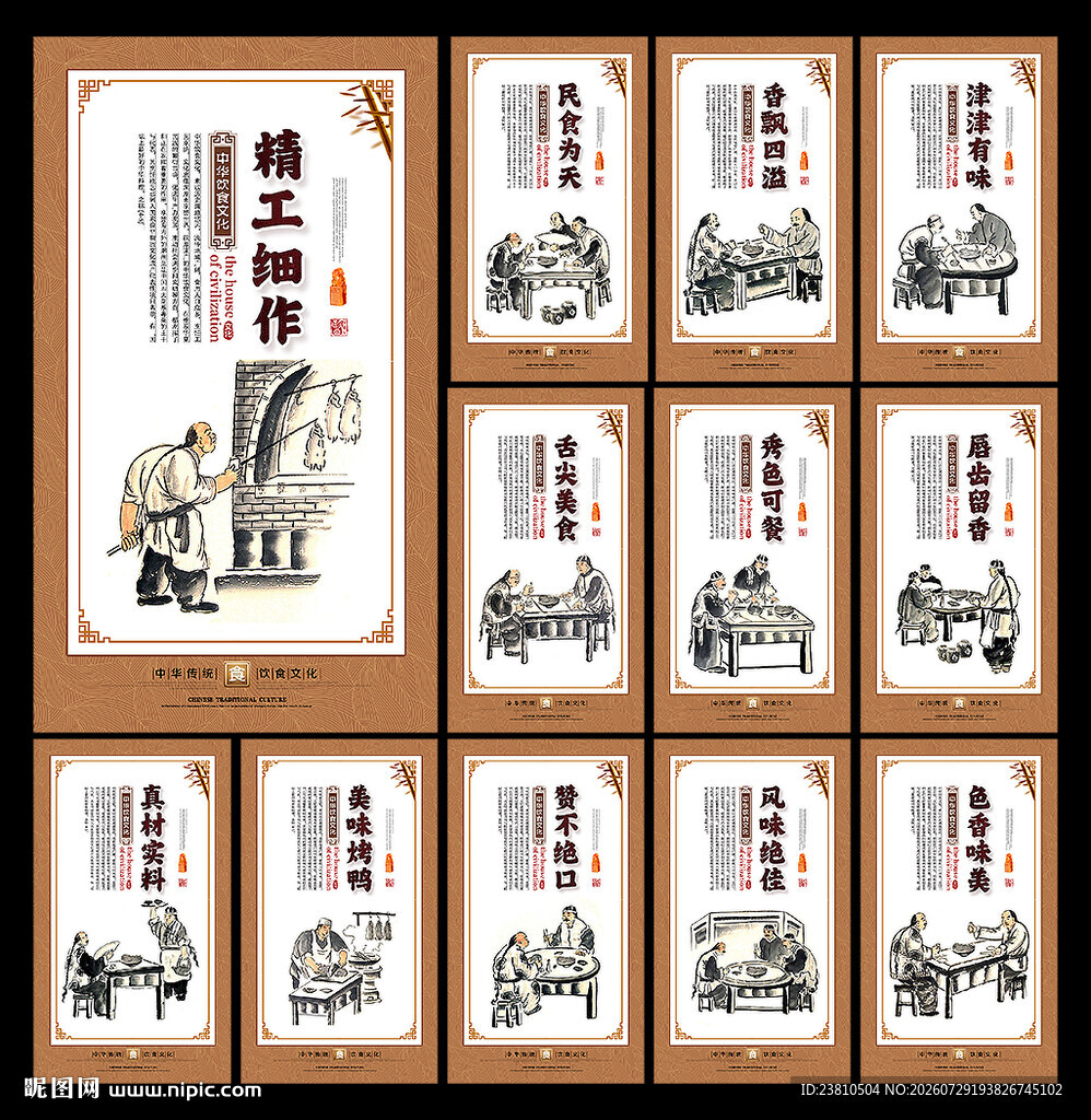 烤鸭展板