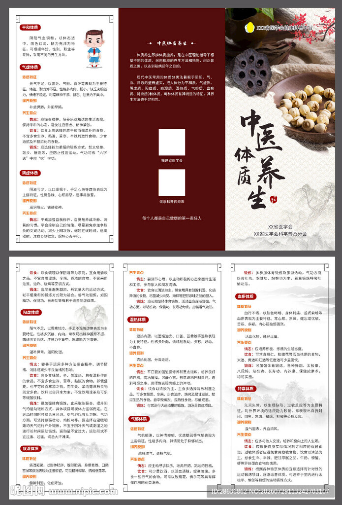 中医体质三折页