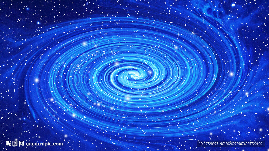 梦幻蓝色旋涡星空吊顶