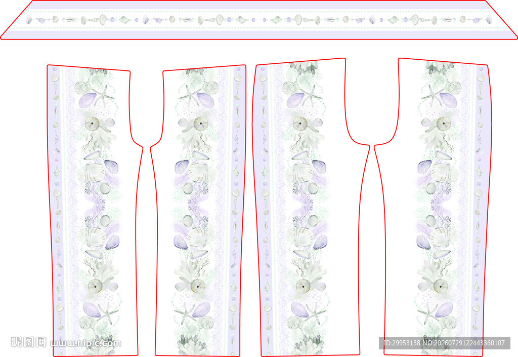 花卉图案服装裁剪设计图