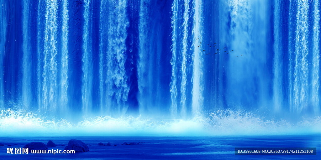 瀑布流水生财