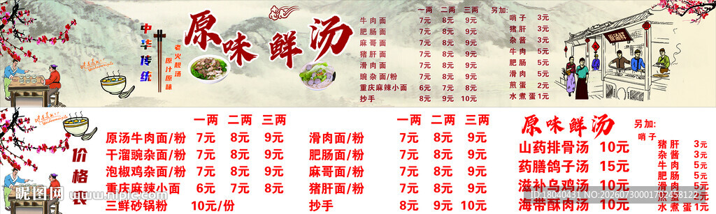 价格表