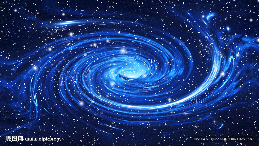 蓝色星空旋涡宇宙太空