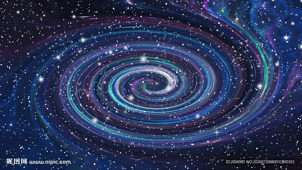 彩色旋涡星空