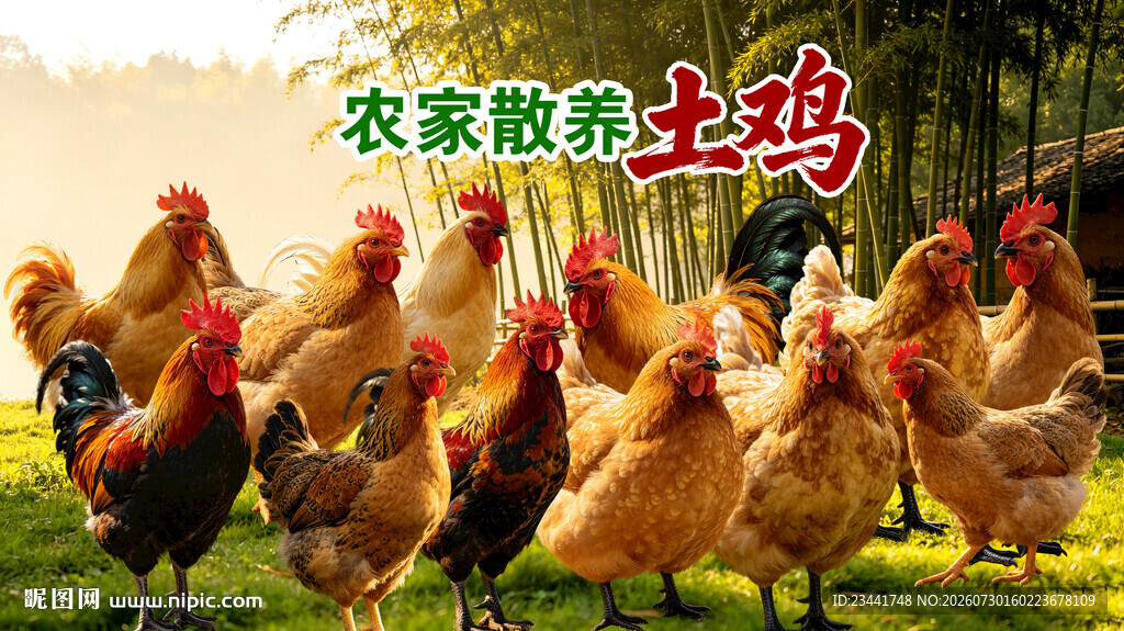 散养土鸡 