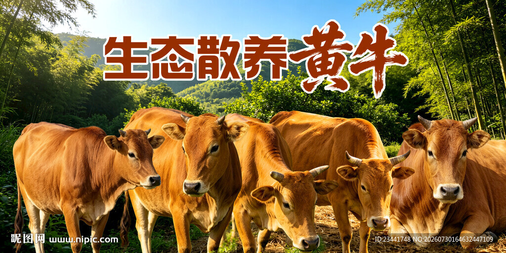 黄牛展板