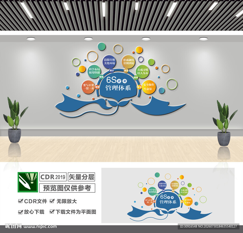 企业6S管理文化墙