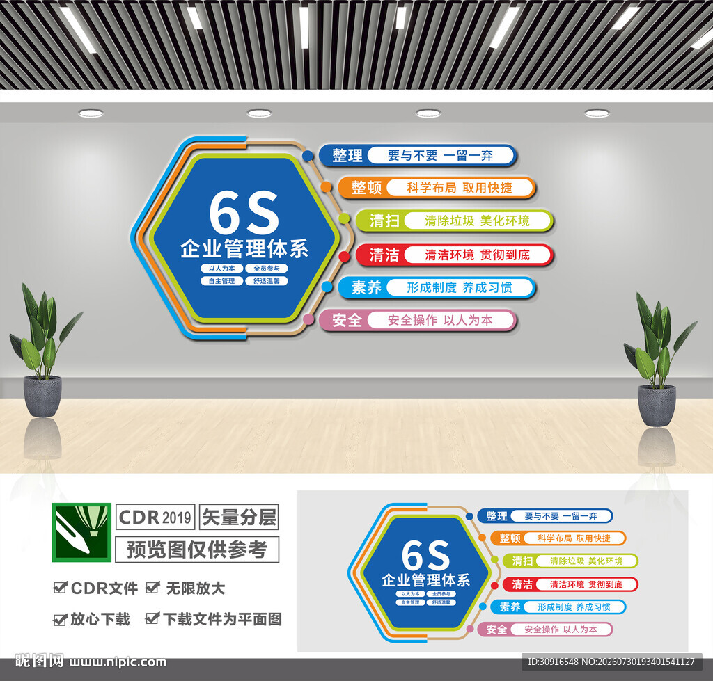 企业6S管理文化墙
