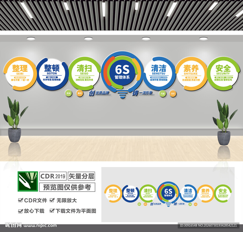  6S管理体系文化墙