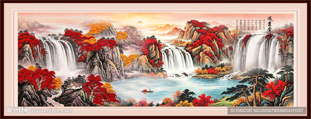鸿运当头国画