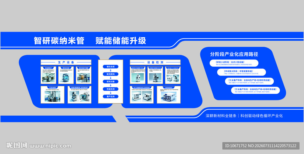 蓝色科技风企业文化墙