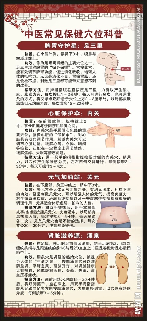中医养生知识展架