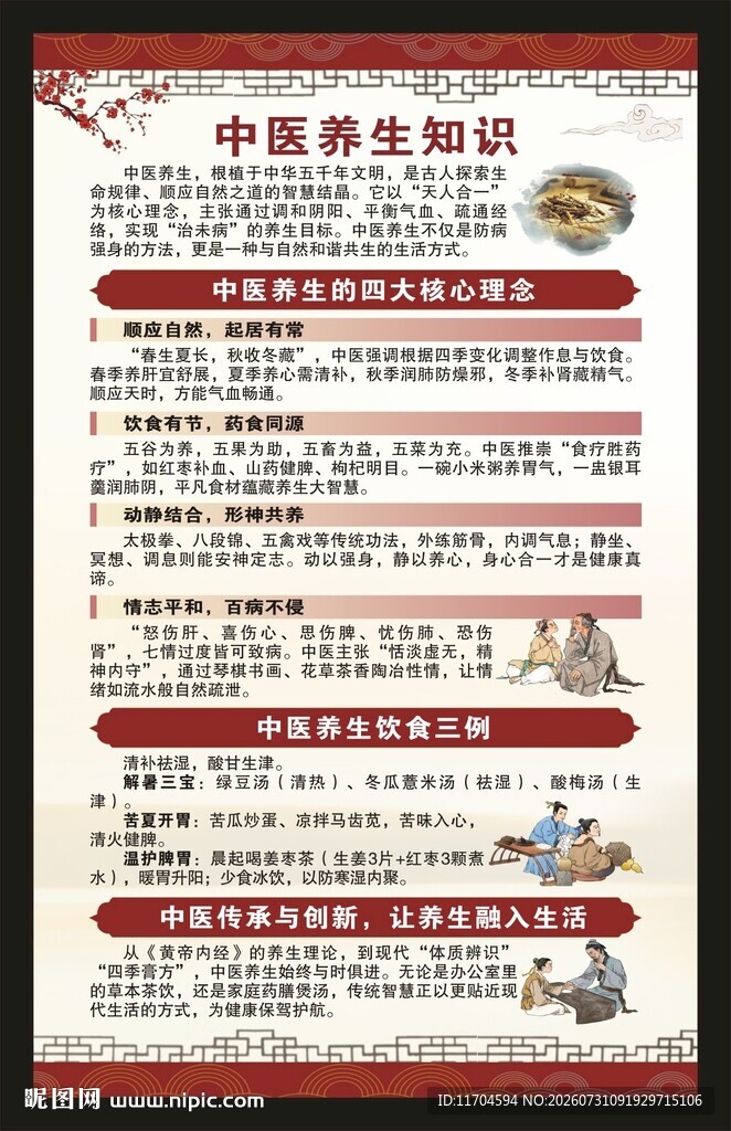 中医健康教育知识海报