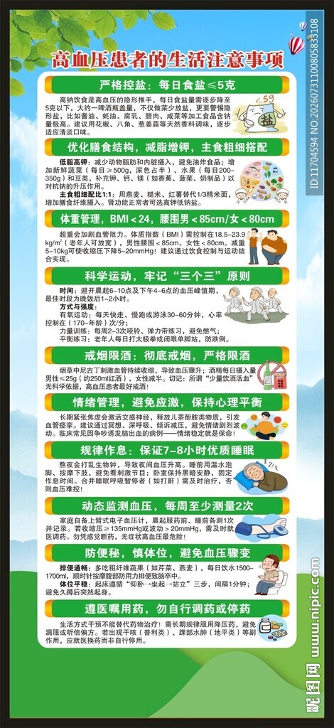 全国高血压日展架