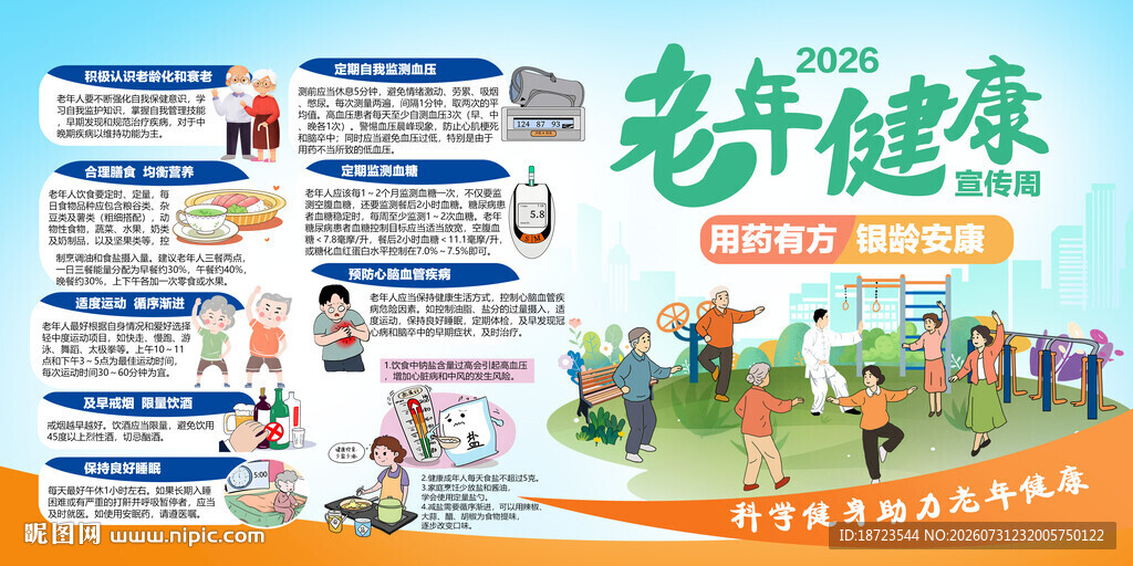 老年健康宣传周展板