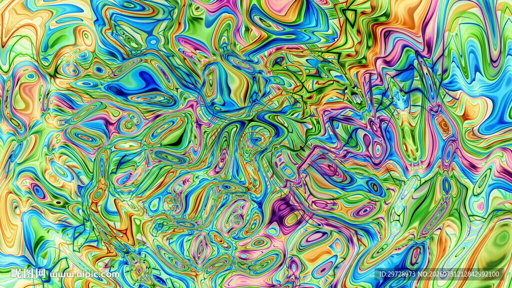 梦幻多彩抽象艺术图案