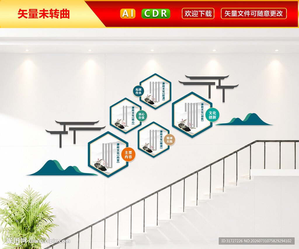 廉政楼梯文化墙