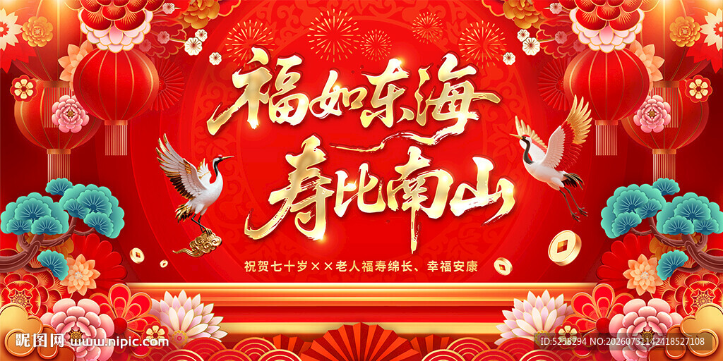 大寿寿宴展板