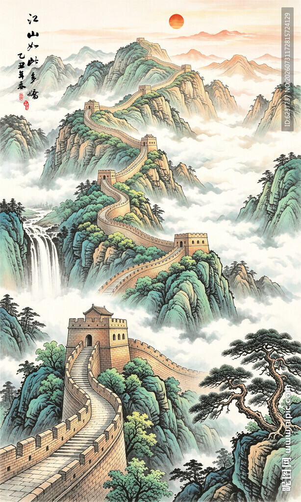 长城玄关画