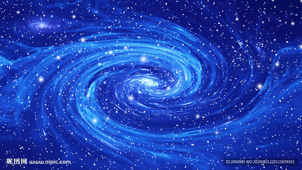 梦幻蓝色旋涡星空
