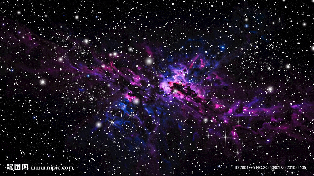暗紫色暗夜星空