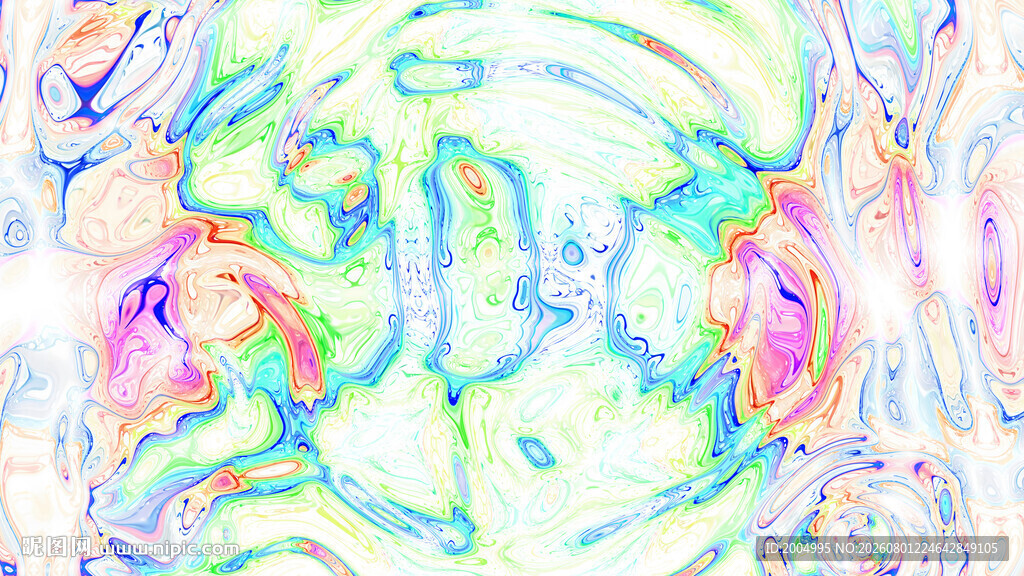 梦幻炫彩抽象流体图案
