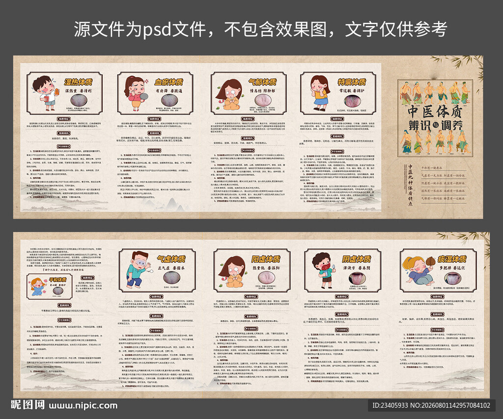 九种体质折页