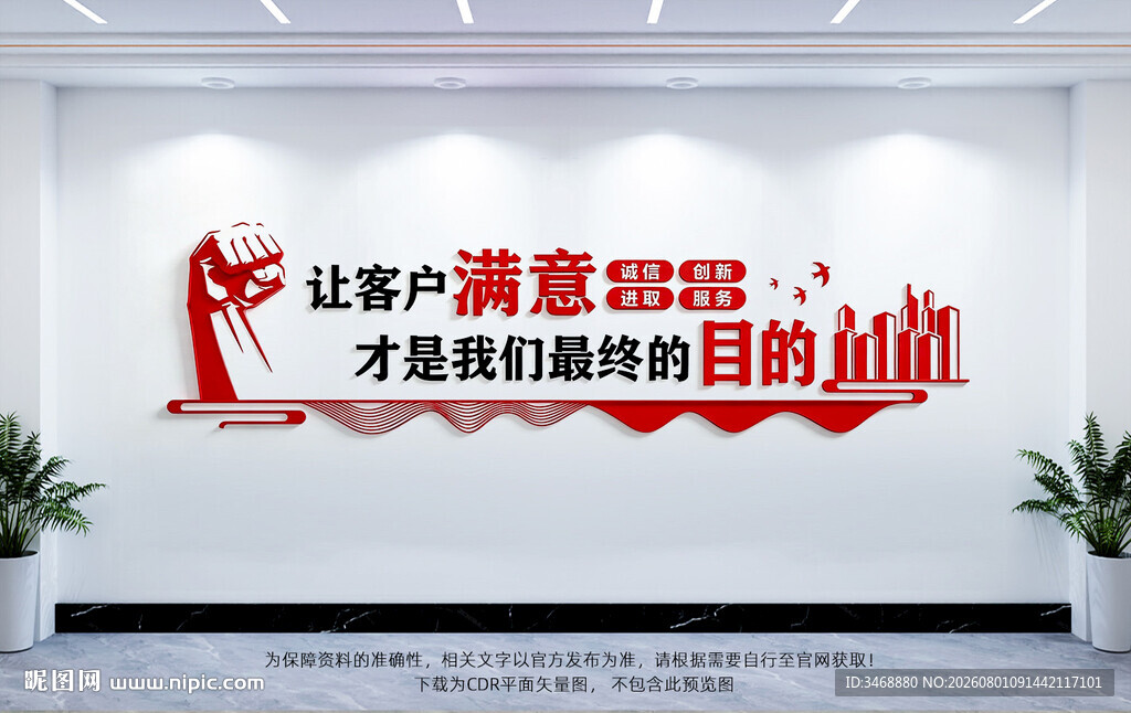 企业客户服务文化墙