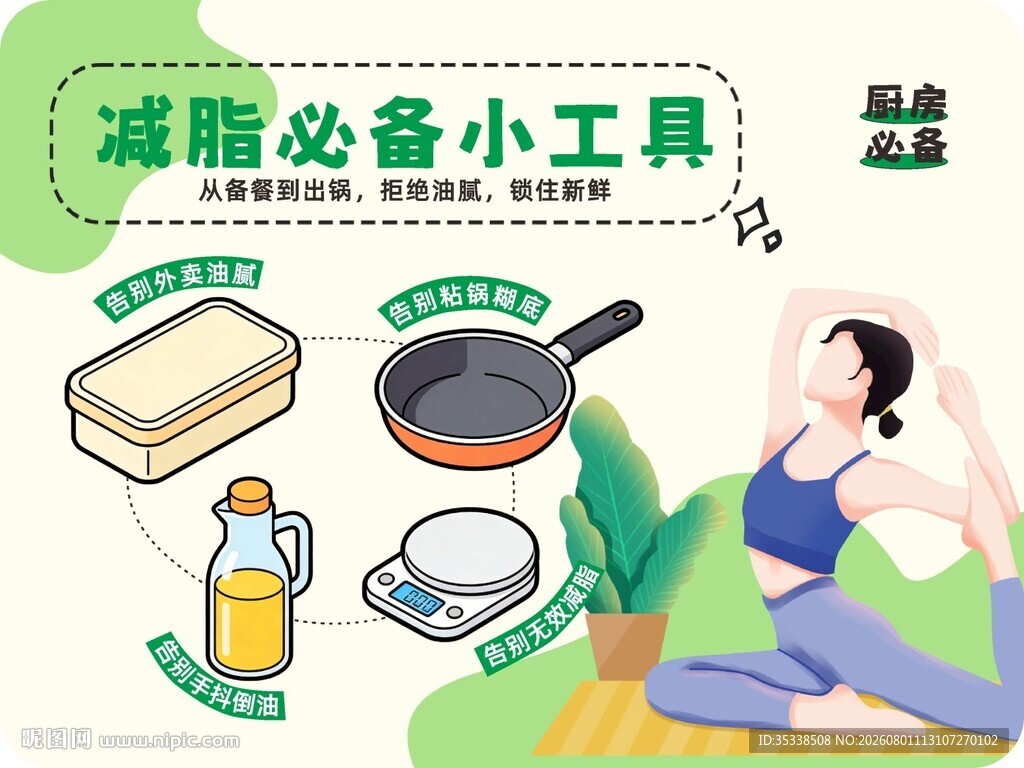 减脂必备小工具立牌